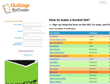 Tablet Screenshot of challengelistcreator.com